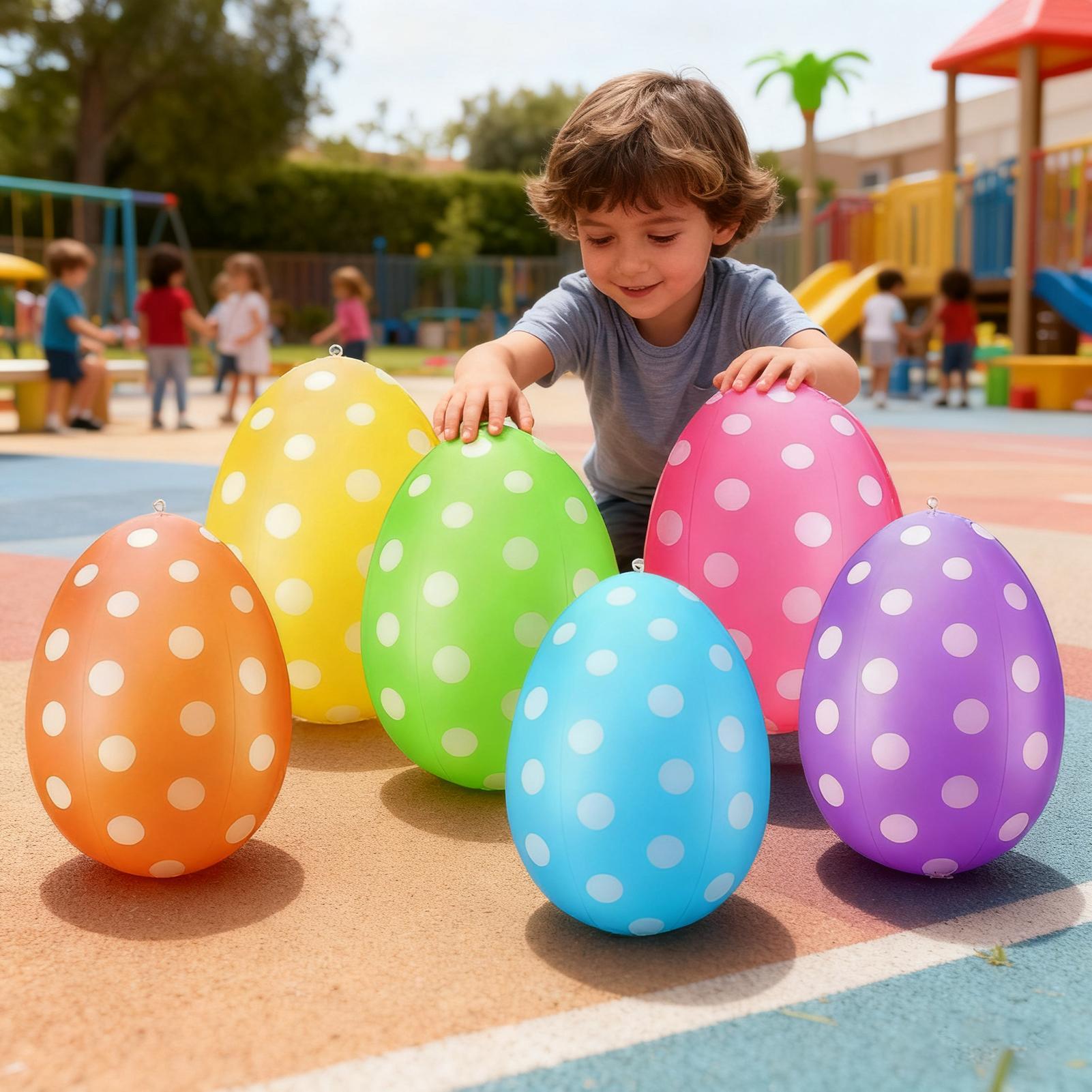 Kids Yard Toys - Надувные пасхальные яйца, 6 шт./компл., пасхальные